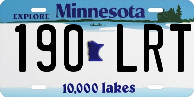 MN license plate 190LRT