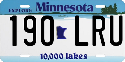 MN license plate 190LRU
