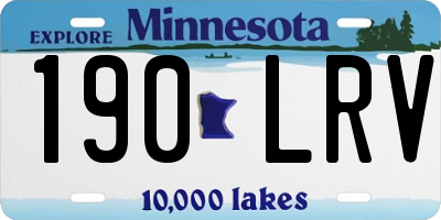 MN license plate 190LRV