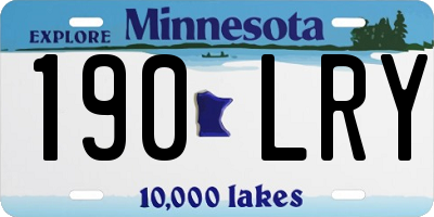 MN license plate 190LRY