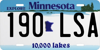 MN license plate 190LSA