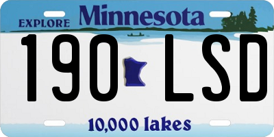 MN license plate 190LSD