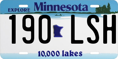 MN license plate 190LSH