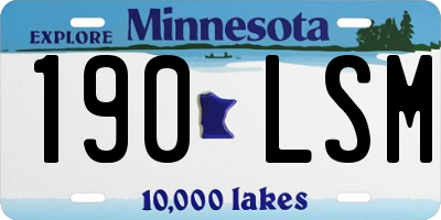 MN license plate 190LSM