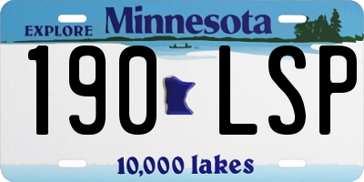 MN license plate 190LSP