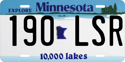 MN license plate 190LSR