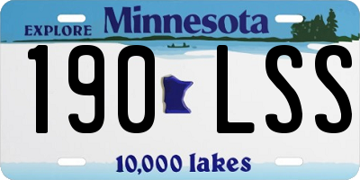 MN license plate 190LSS