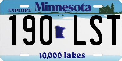 MN license plate 190LST