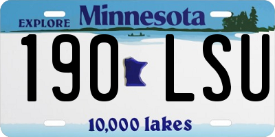 MN license plate 190LSU