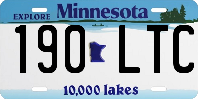 MN license plate 190LTC
