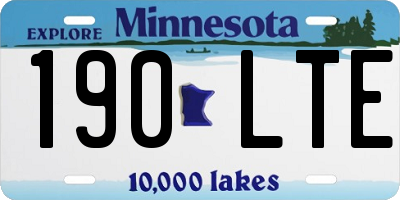 MN license plate 190LTE