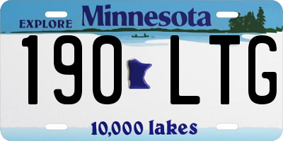MN license plate 190LTG