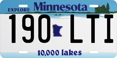 MN license plate 190LTI