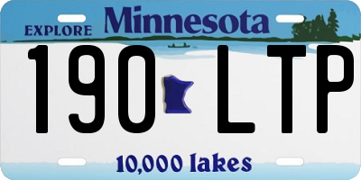 MN license plate 190LTP