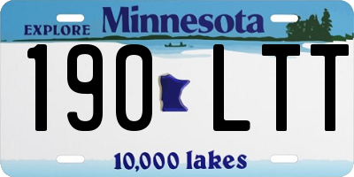 MN license plate 190LTT