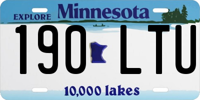 MN license plate 190LTU