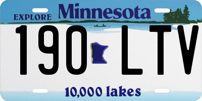 MN license plate 190LTV