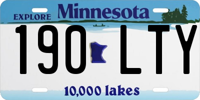 MN license plate 190LTY