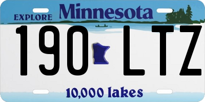 MN license plate 190LTZ