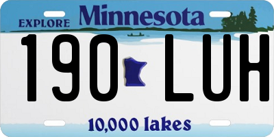 MN license plate 190LUH