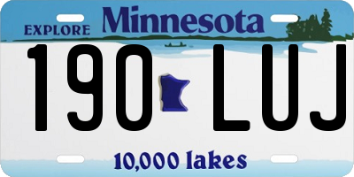 MN license plate 190LUJ