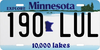 MN license plate 190LUL