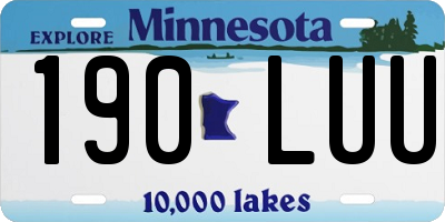 MN license plate 190LUU