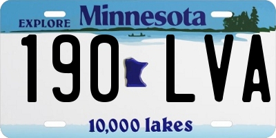 MN license plate 190LVA