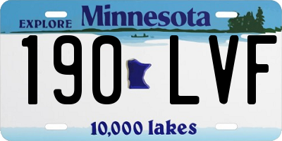 MN license plate 190LVF