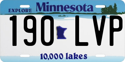 MN license plate 190LVP