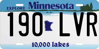MN license plate 190LVR