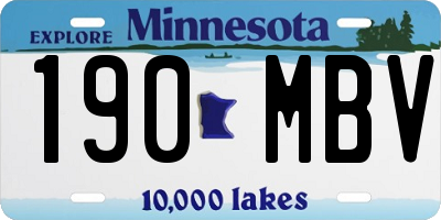 MN license plate 190MBV