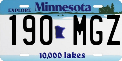 MN license plate 190MGZ