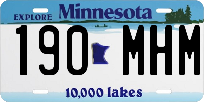 MN license plate 190MHM