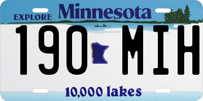 MN license plate 190MIH