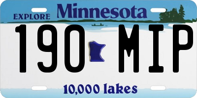 MN license plate 190MIP