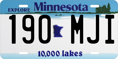 MN license plate 190MJI