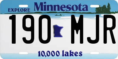 MN license plate 190MJR