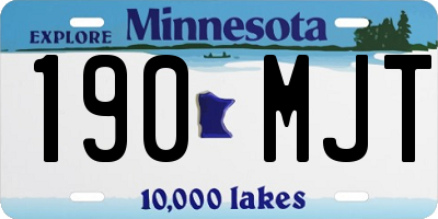 MN license plate 190MJT