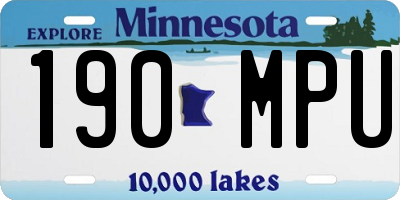 MN license plate 190MPU