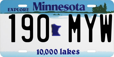 MN license plate 190MYW