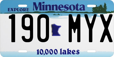 MN license plate 190MYX