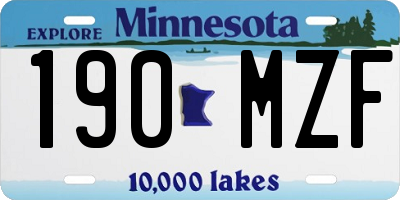 MN license plate 190MZF
