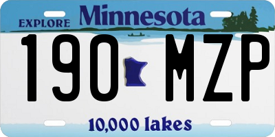 MN license plate 190MZP