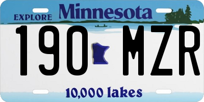 MN license plate 190MZR