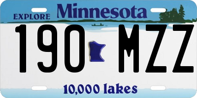 MN license plate 190MZZ