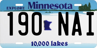 MN license plate 190NAI