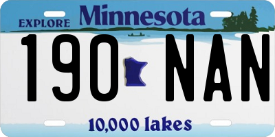 MN license plate 190NAN