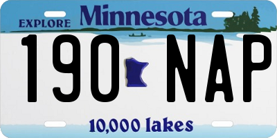 MN license plate 190NAP