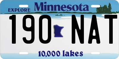 MN license plate 190NAT